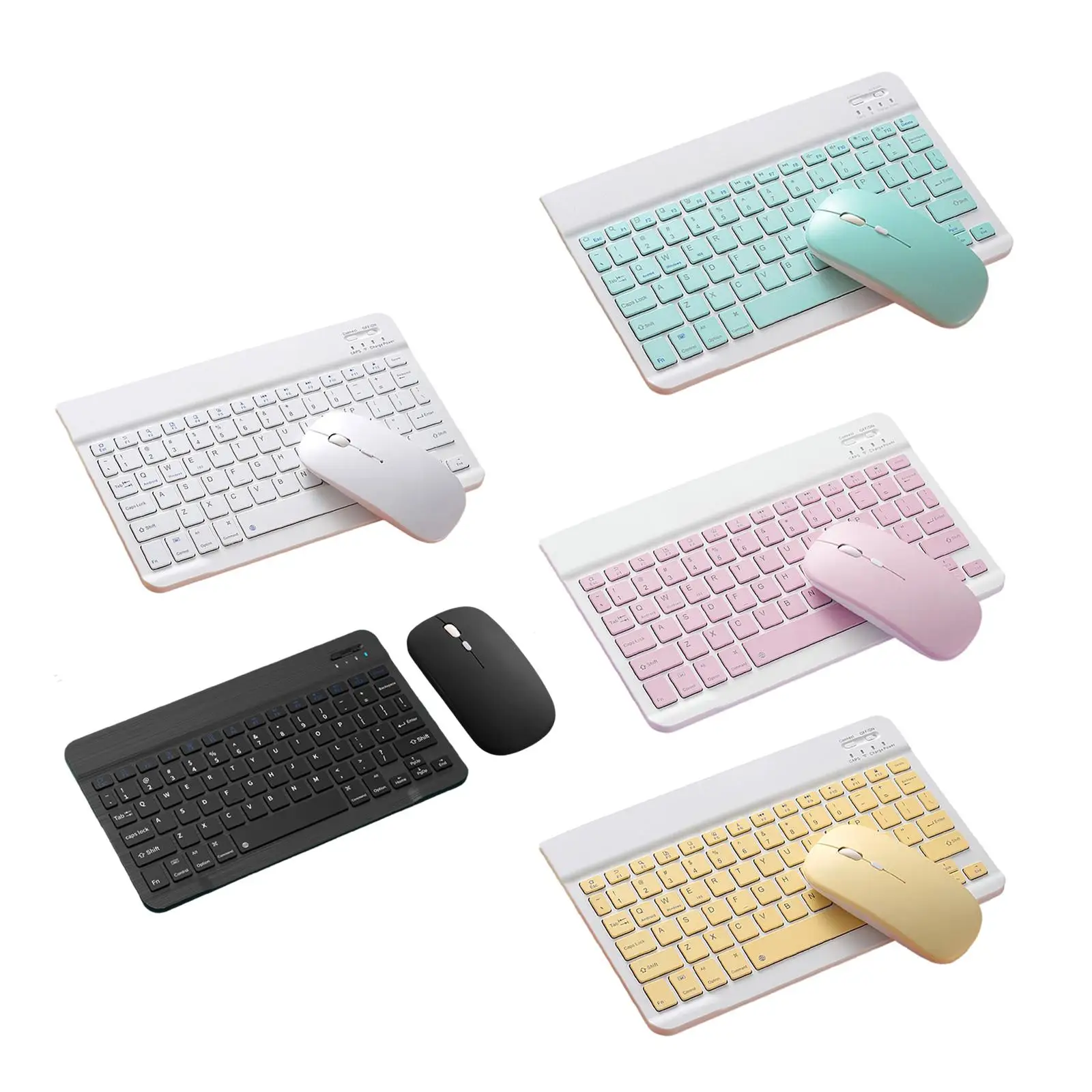 2.4GHz Portable Keyboard Mouse Comb Set Built in Battery for Tablet PC Desktop