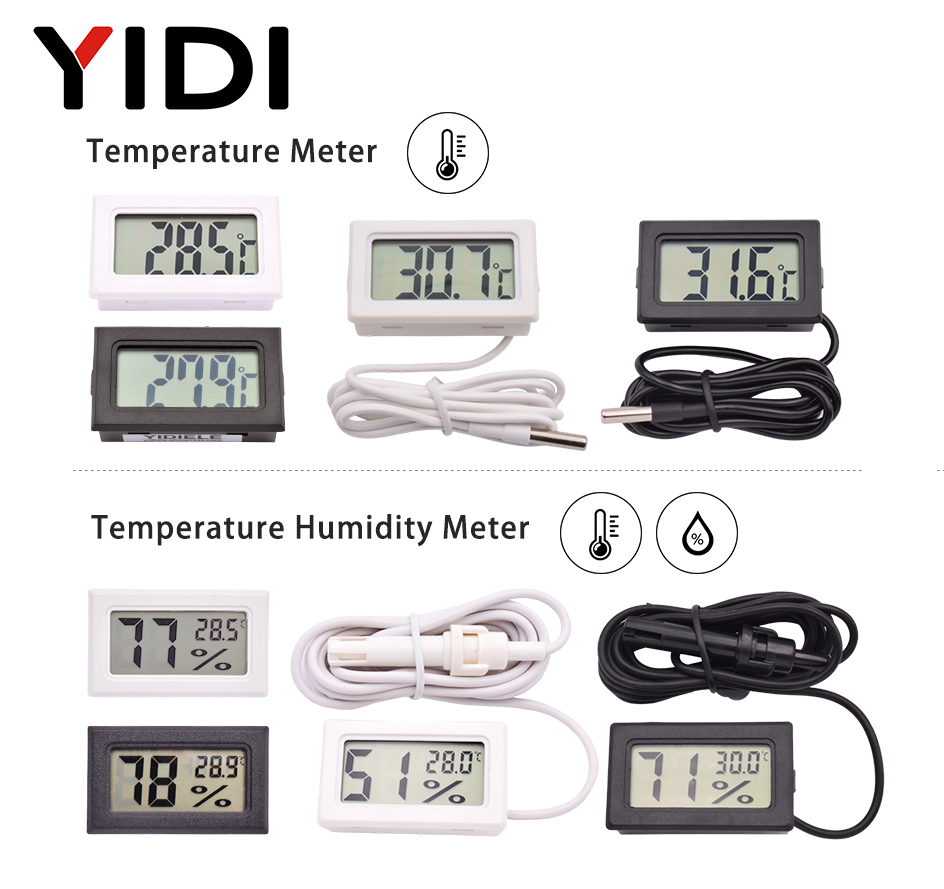 Mini Digital SquareThermo Hygrometer Thermometer Probe Tester Indoor Temperature Humidity Meter Sensor Instrument Gauge Detector