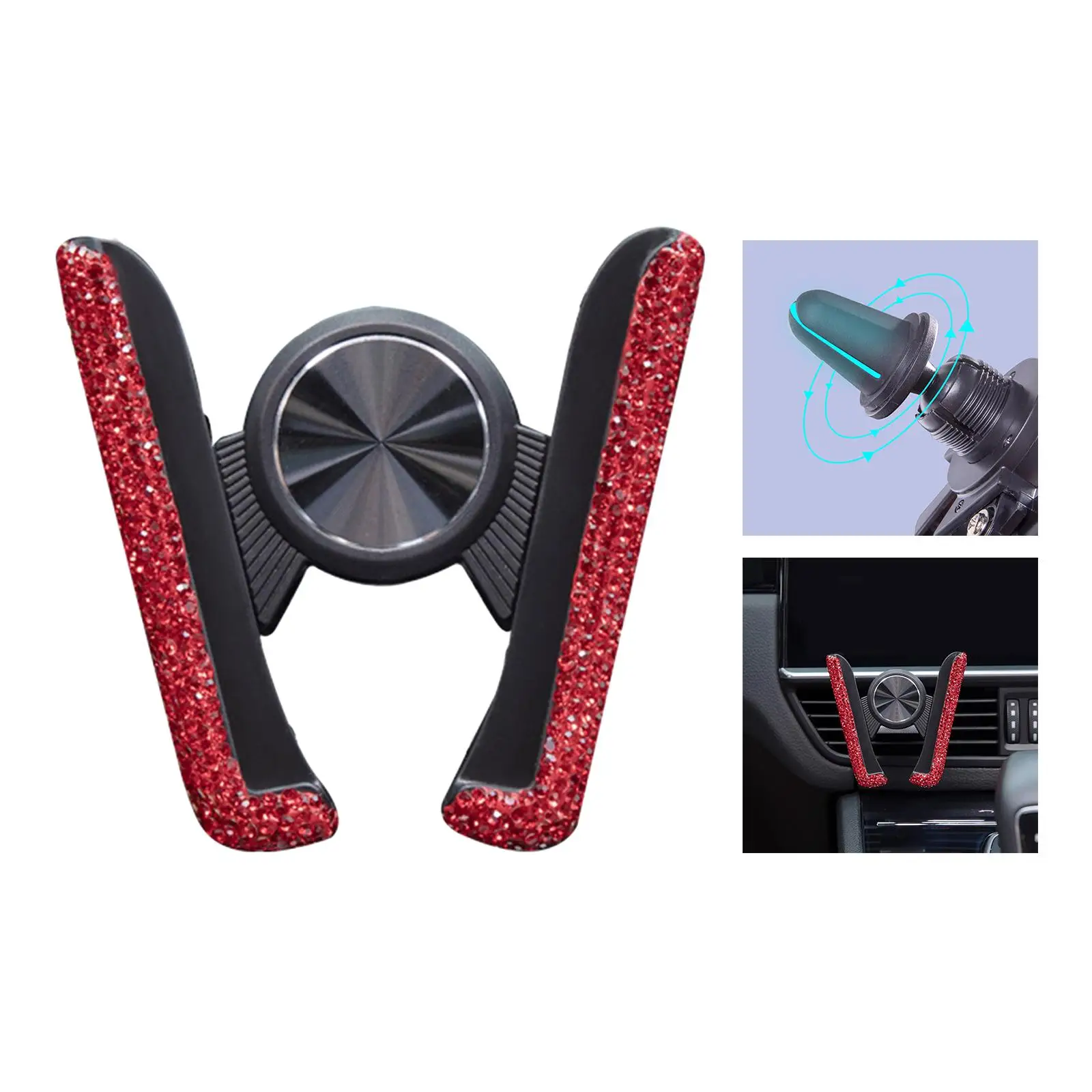 Car Phone Holder Mount 360 Rotating Convenient to Clamp for 4.7-6.5inch Size P