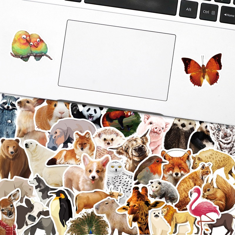 10/25/50 Stück Dschungel Zoo Wildtier Aufkleber Cartoon für Dusche Wandtattoo Notebook Wasserflasche Gepäck Laptop Telefon Laptop – Detail 6