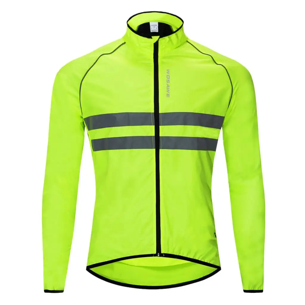 High visibility Cycling Jacket Windproof Coat Breathable Outdoor  for Men Women -  Wind   Resistance