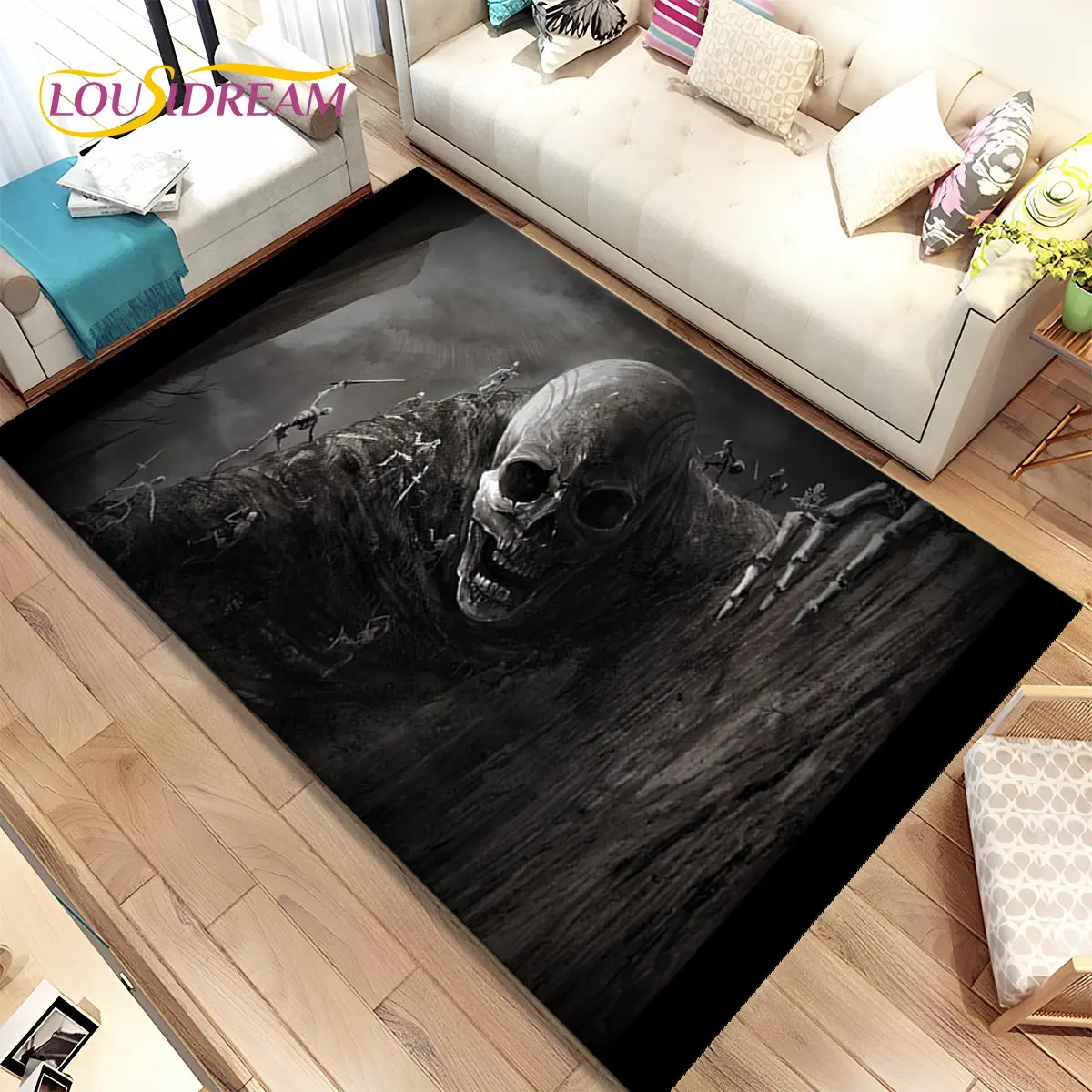 Home 3D Gothic Cat Area Rug