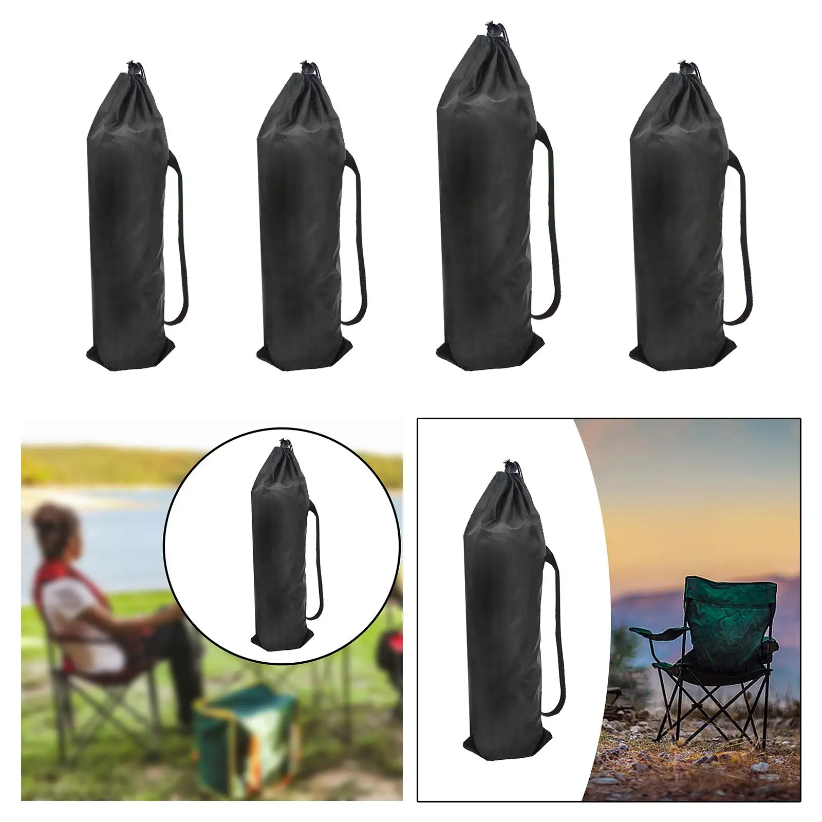 Folding Chair Bag Heavy Duty Portable Oxford Fabric Tent Bag Folding Chair Storage Bag for Hammock Beach Chair Travel BBQ Hiking