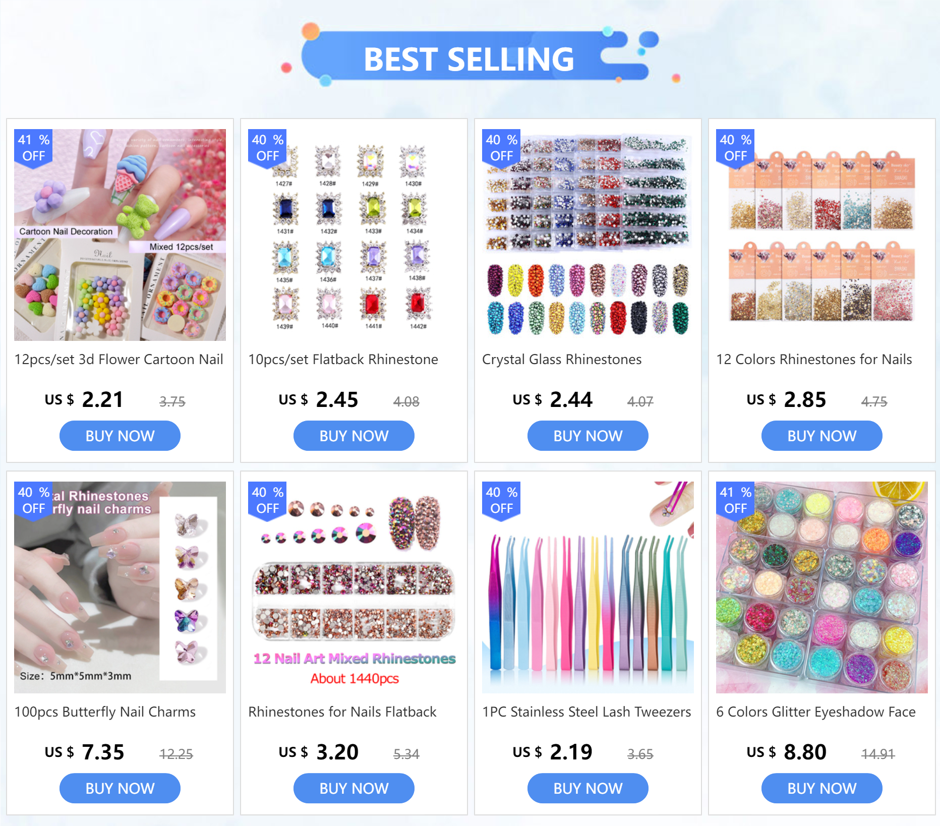12 teile/satz 3d Blume Cartoon Nail art Dekorationen Luxus Nagel Charms Blumen Nägel Kunst Design Suplies Accesoires Charme für Nägel – Detail 1