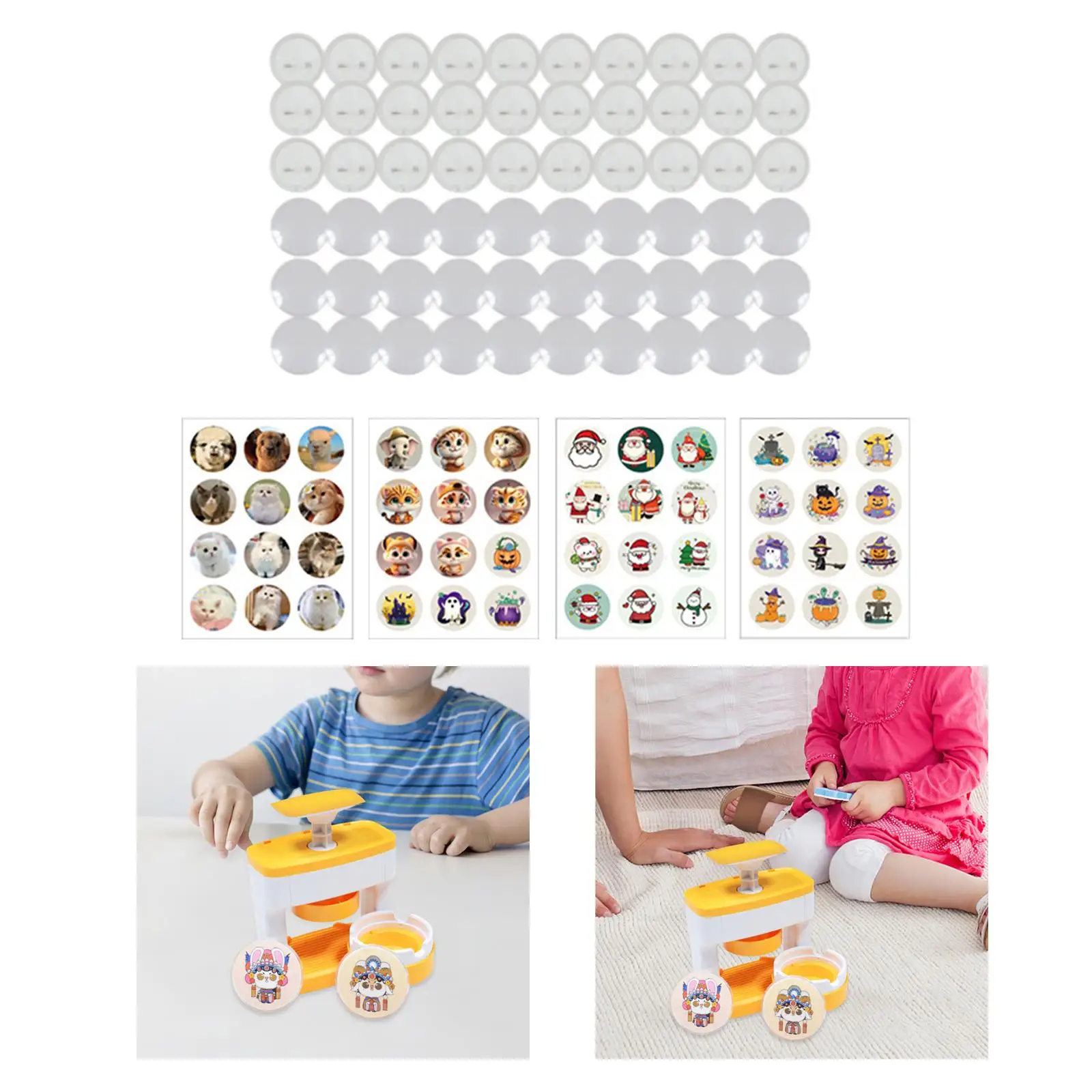 Button Badge Starter Sets Portable Easy Installation Upgrade Multiple Crafts for Children Boys Adults Teenagers Interactive Toys