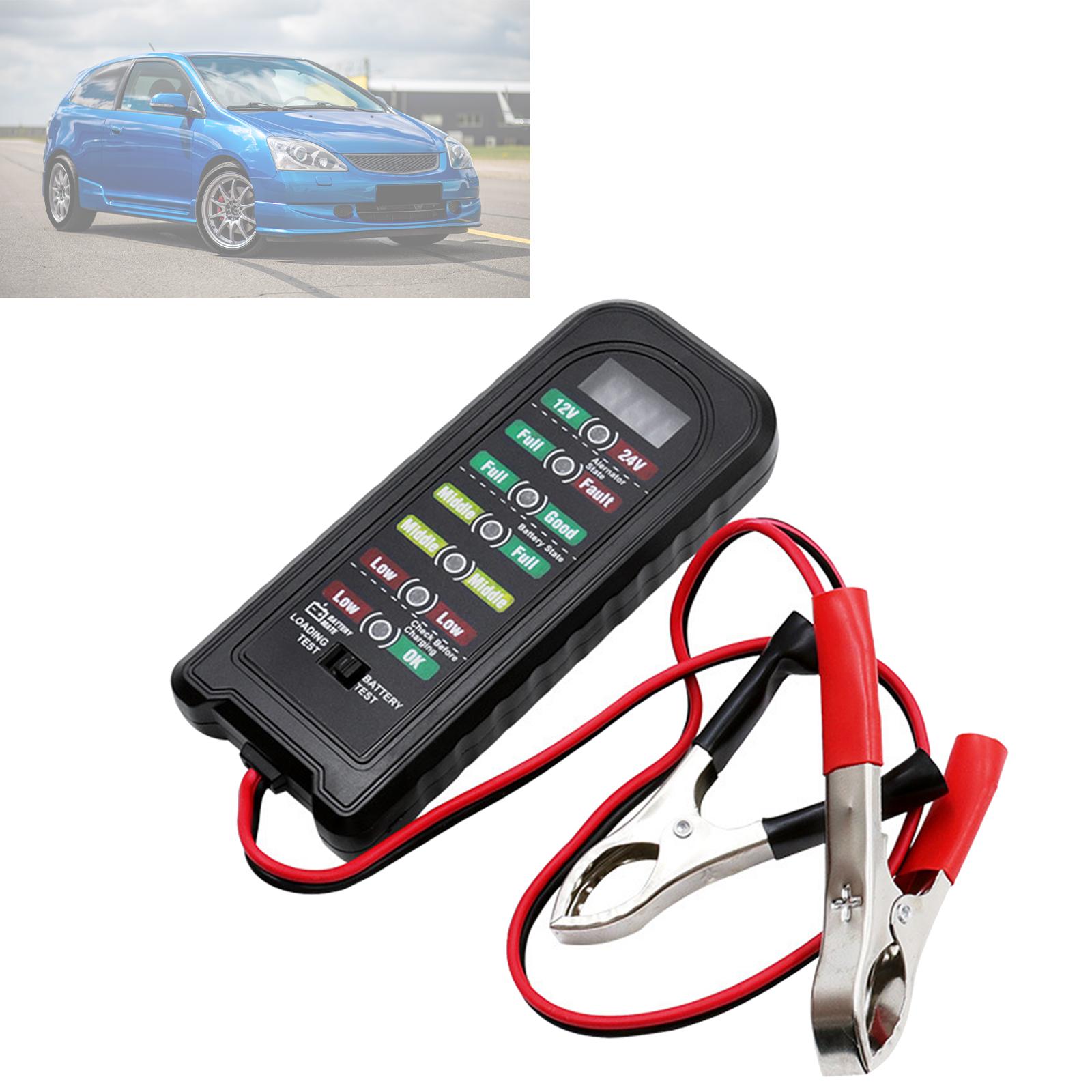 Car Battery Tester 12V 24V Automotive Load Tester Indicator Digital Alternator Tester Automotive Battery Load Tester Durable