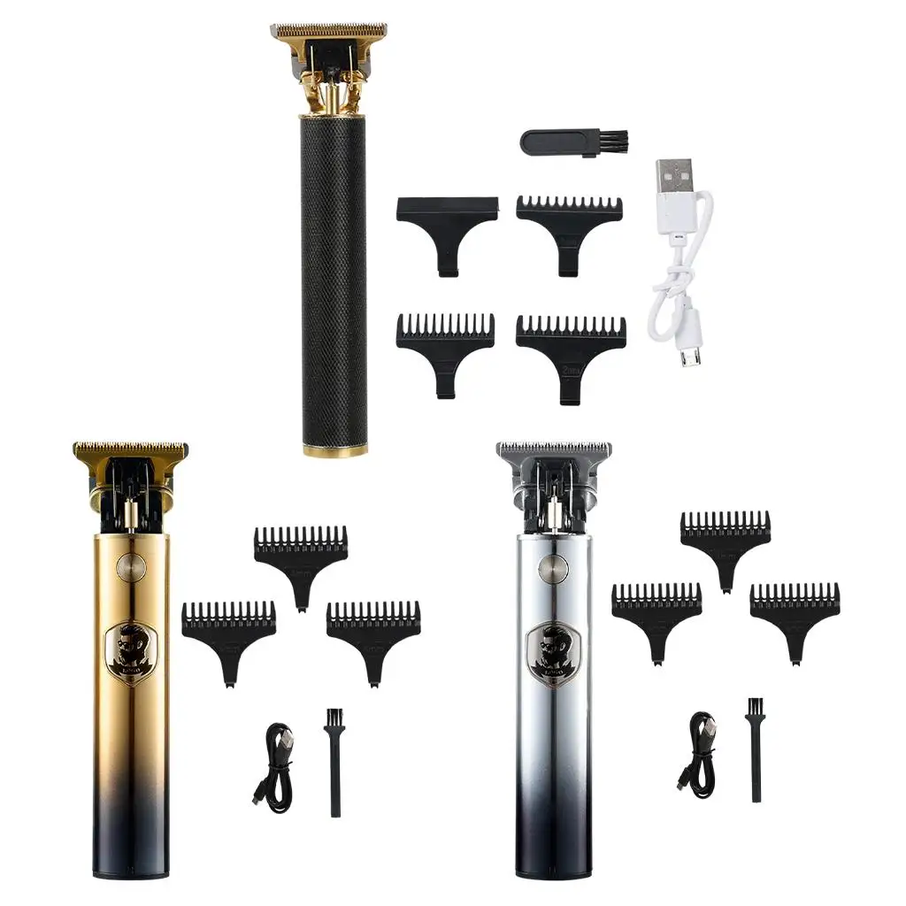 Electric  Rechargeable 1/2/3 mm  Barber  for Men Precision  with 3 Guide Combs LCD 