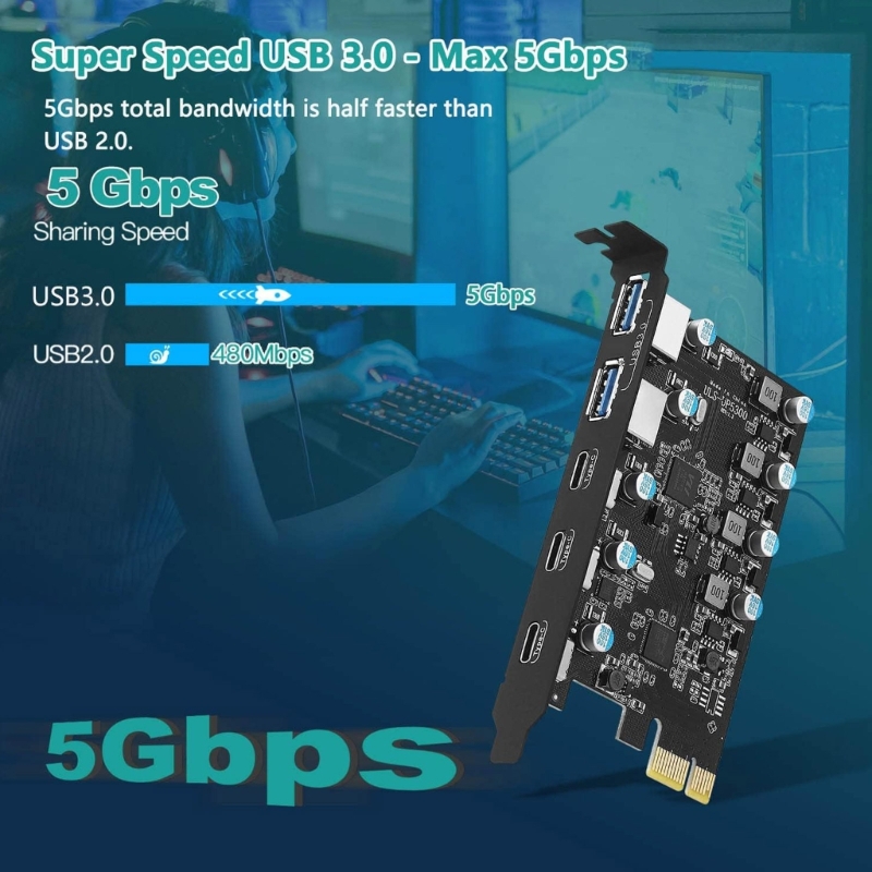 de expansão 5gb pci-e x1 x4 x8