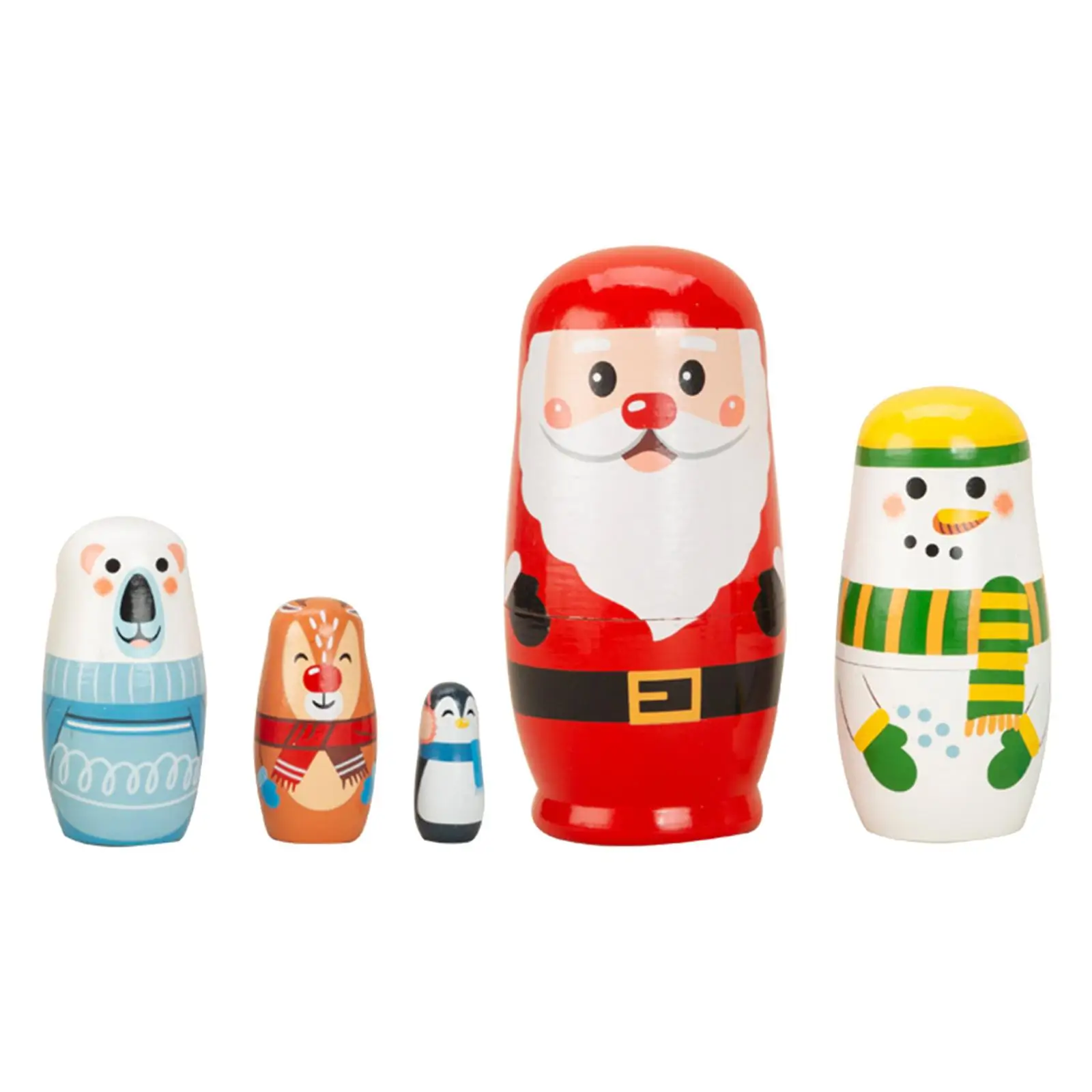 5Pcs Novelty Nesting Dolls Toy Crafted Doll Collectibles Matryoshka for Gift