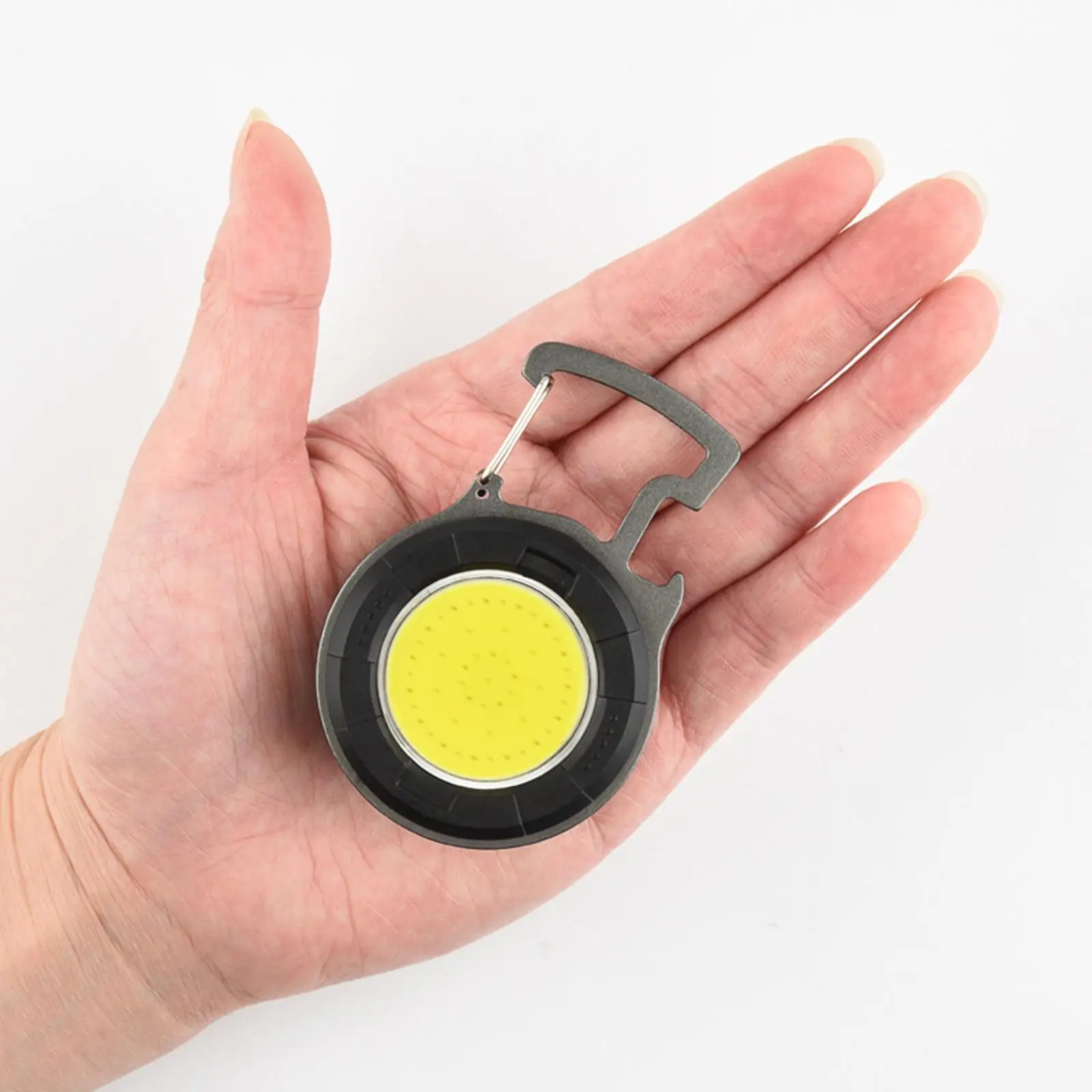 COB flashlights LED Keychain Torch with Folding Bracket Pocket Light for Walking