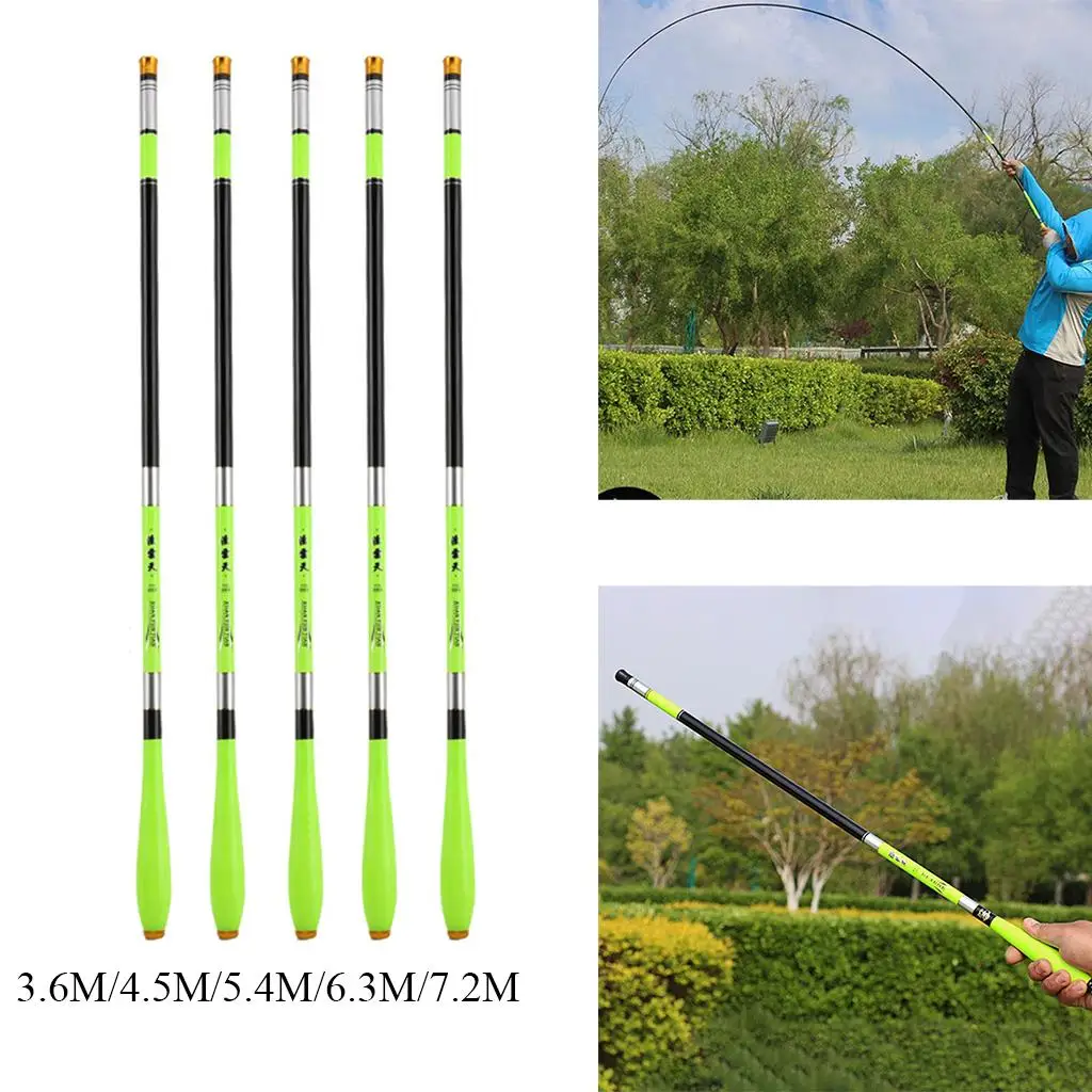 Carbon Fiber Telescopic Fishing Rod Ultralight Portable Pole for Stream
