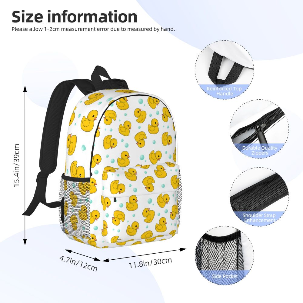 Mochila de pato amarelo para homens e