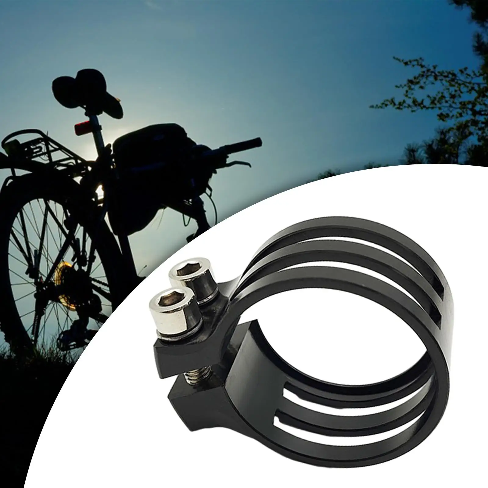 Bike Seat Post Clamp Bicycle Seat Tube Mount Clip Seat Tube Clamp for Mountain Bike