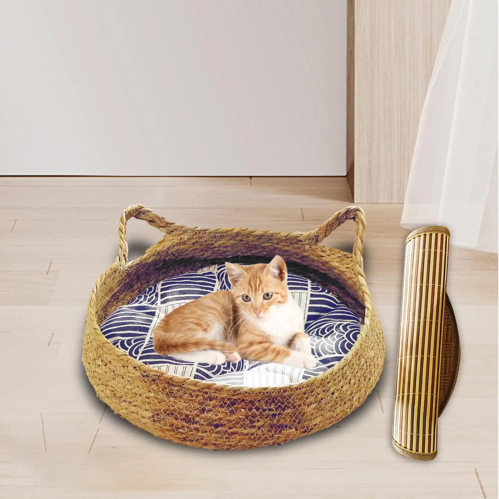 Cat Bed Basket Kennel Furniture Protector Four Seasons Washable Cat Scratcher Pet House for Small Dogs Large Cats Puppy Supplies