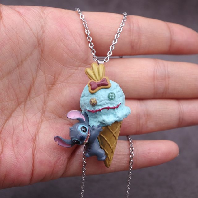 Collier Stitch Disney pour enfants, figurines d'anime, poupées de dessin  animé, pendentif Kawaii Mental, garçons et filles, cadeaux d'anniversaire -  AliExpress