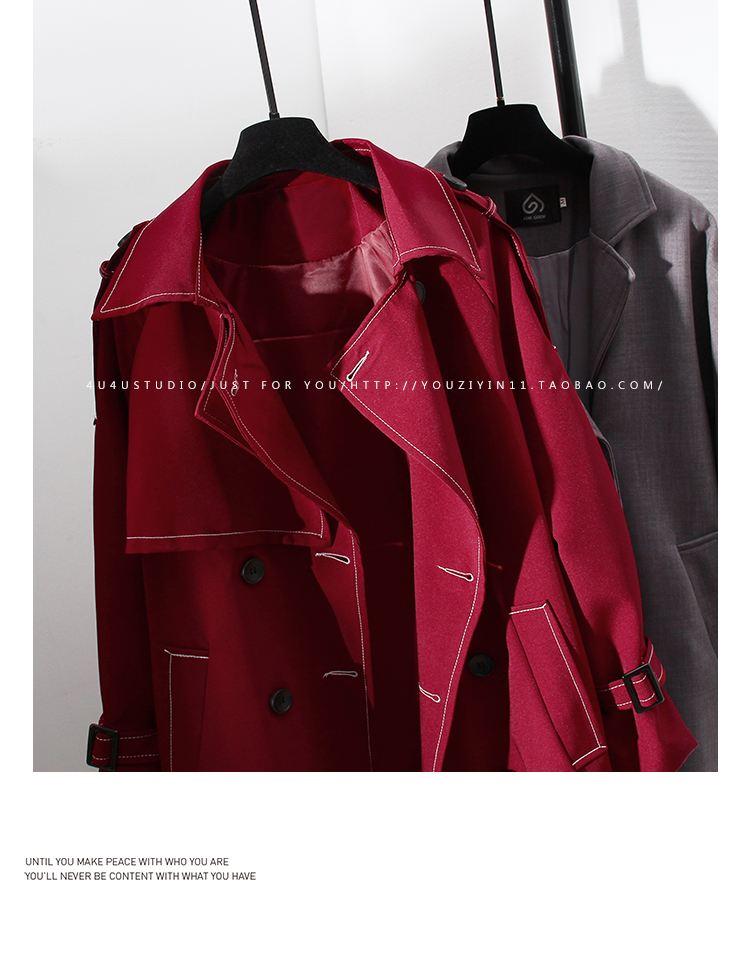 SuperAen Elegant Solid Color Trench Women's 2023 Autumn New England Style Vintage Turn-down Collar Loose Casual Coat