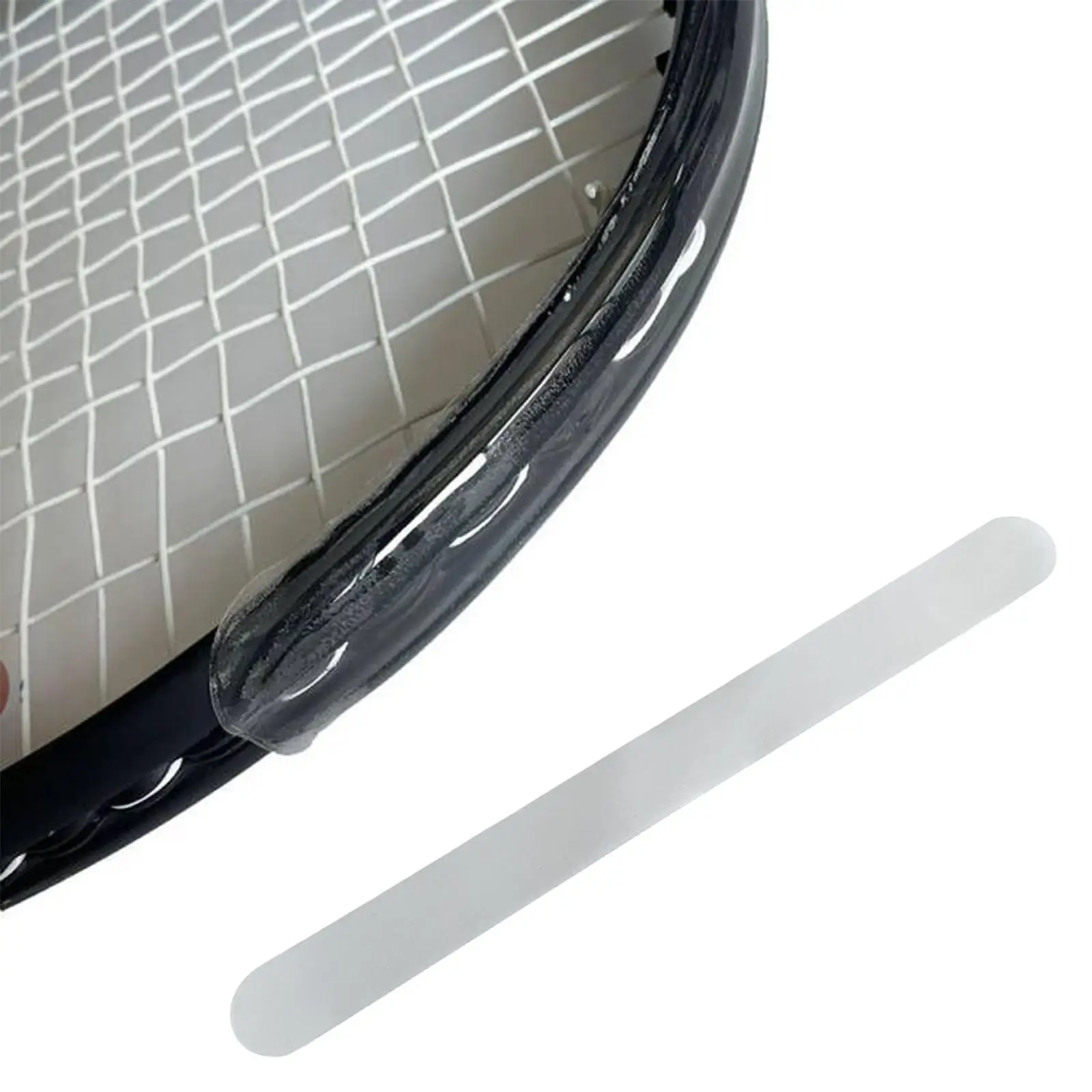 2x Transparent TPU Tennis Paddle Head Tape  Impact Stickers Friction for Badminton