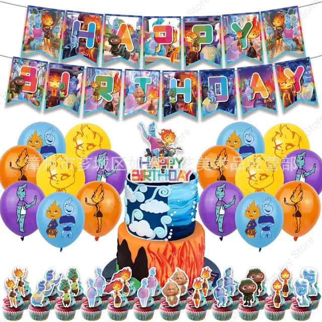 Disney Elemental 32inch 1st 2nd Number Balloon Set Birthday Party Supplies  for Kids Latex Balloon Baby Shower Party Decorations - AliExpress