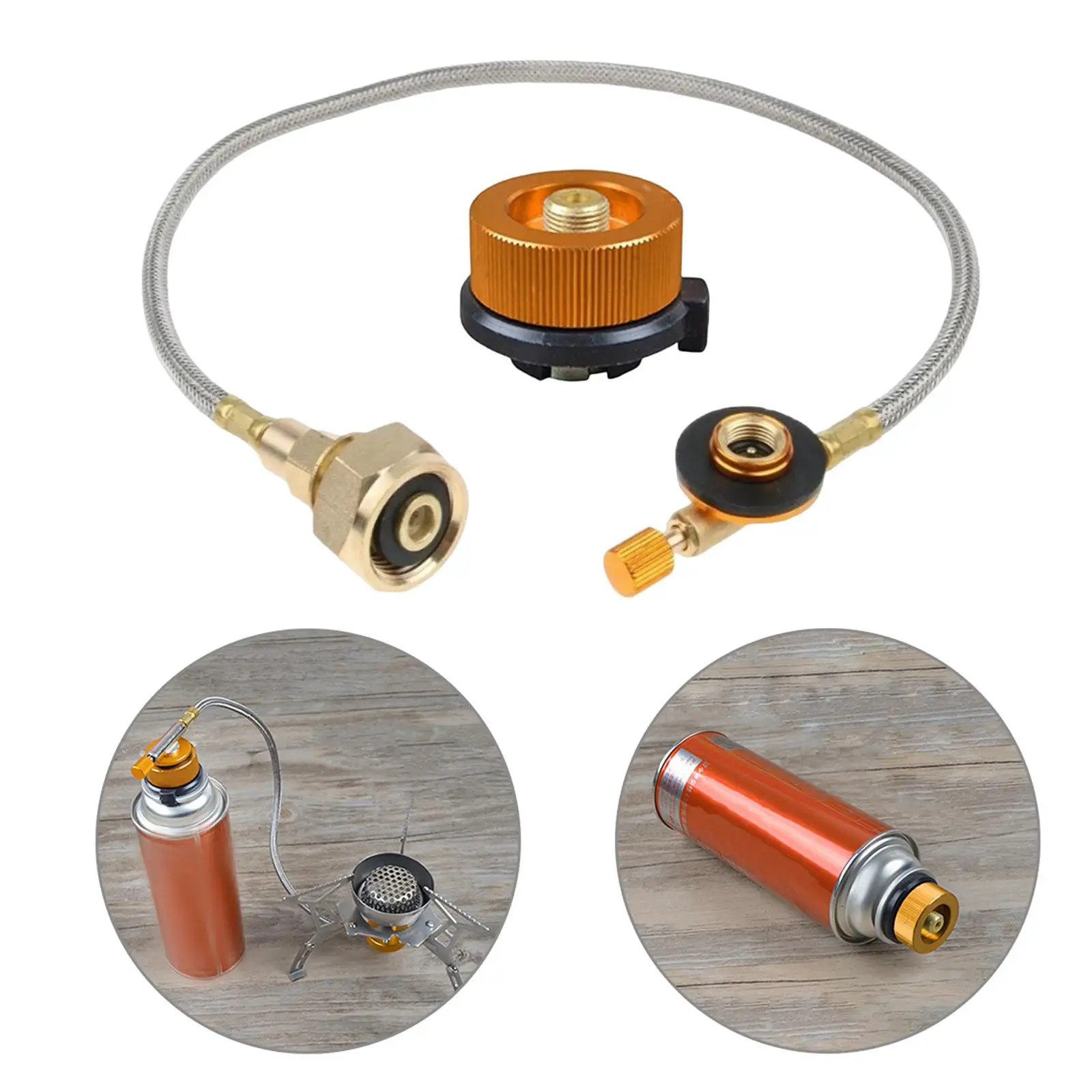 Camping Gas Stove Flat Cylinder Tank Coupler Bottle Refill Kit for BBQ