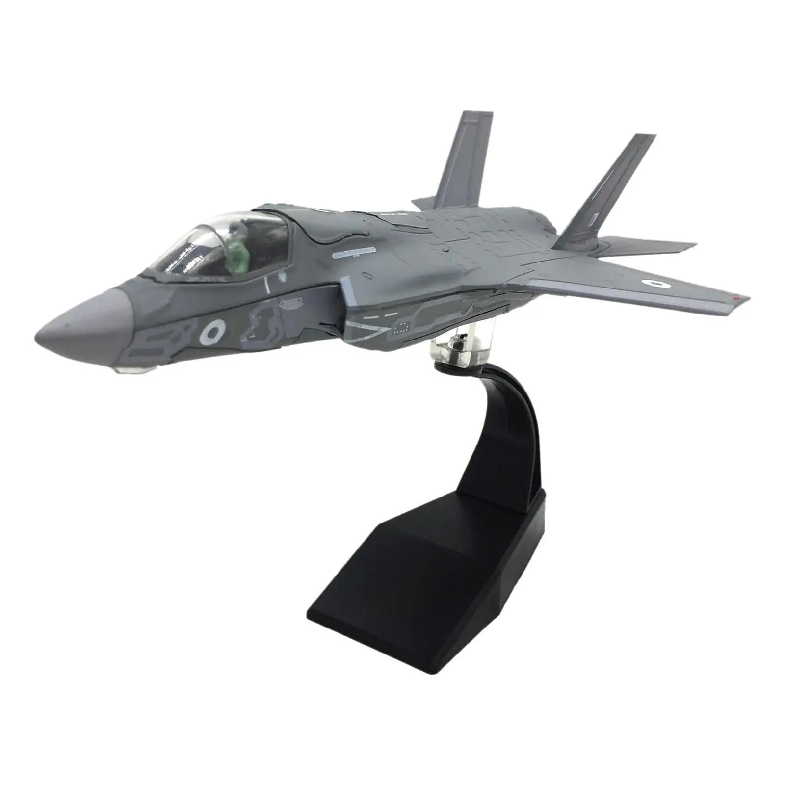 Diecast 1/72 Scale Aircraft F-35B Fighter with Dispaly Stand Realistic Airplane Model for Office Decor Ornaments Commemorate