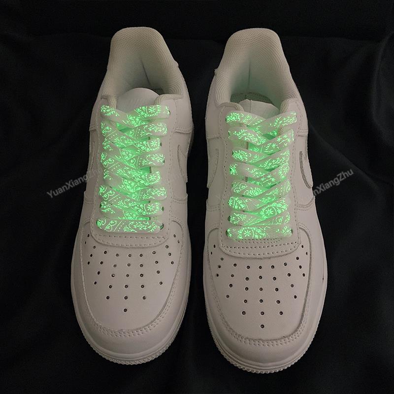 1Pair Luminous Shoelace Quality Fluorescent Boot Shoelaces for Sneakers Flat Laces Shoestrings Night Glow Strings 120/140/160CM