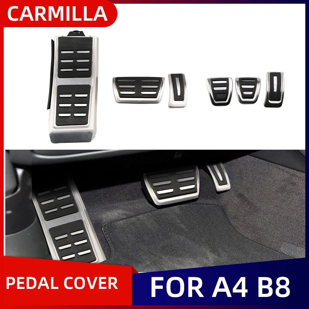Cubiertas de pedales para Audi en acero inoxidable y goma