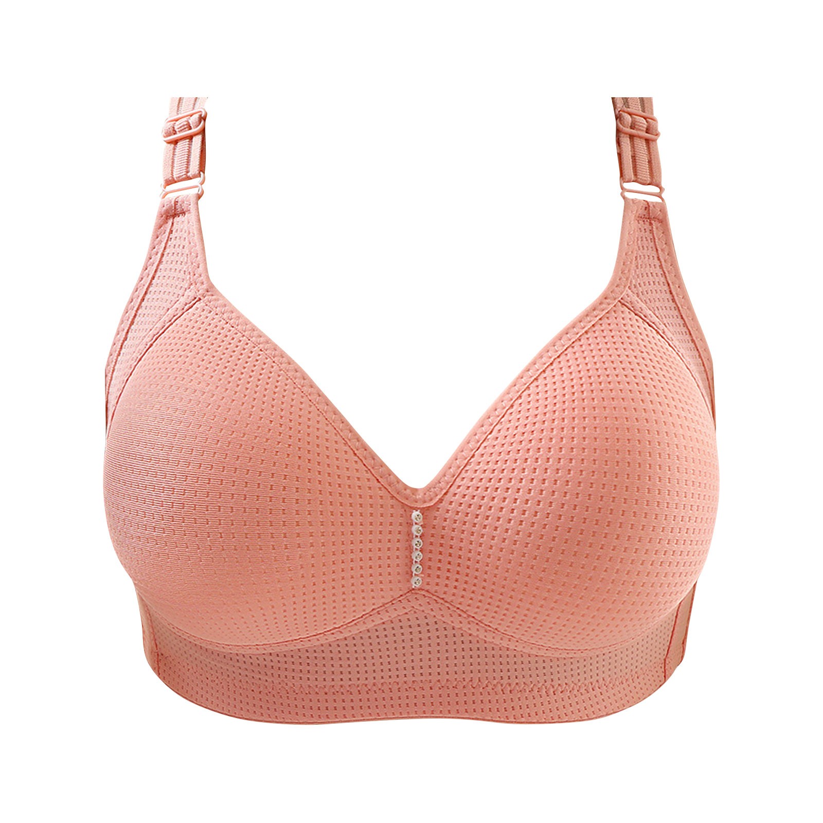 Description Picture 4 of itemWomen Pink Push Up Bras for Women Gathering Wide Strap Brassiere Underwear Female Seamless Bralette Tops Lingerie