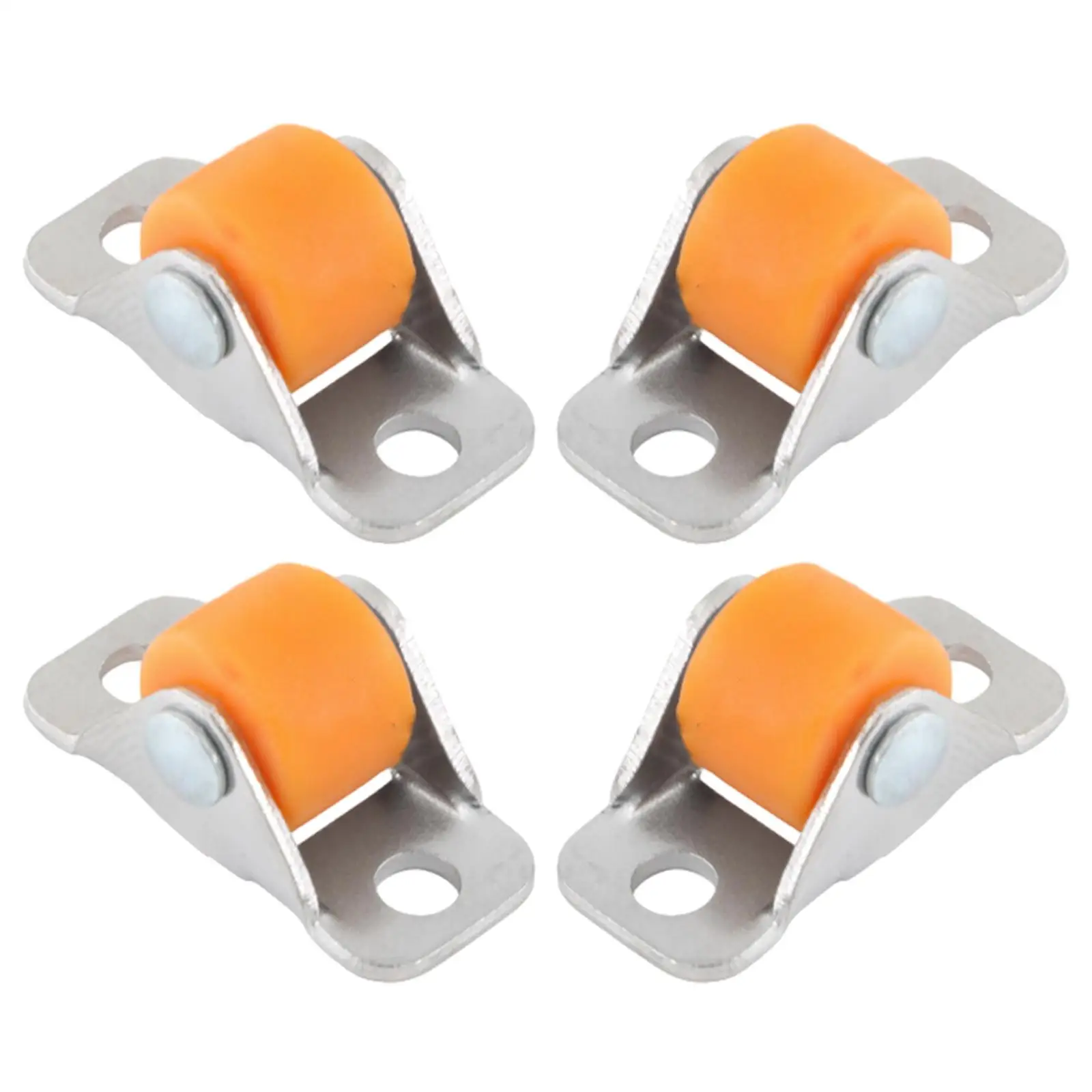 4 Pieces Silent Multipurpose Fixed Castor Wheels Small Rubber Caster Set for Shelves Table Shopping Carts Workbench Cupboard