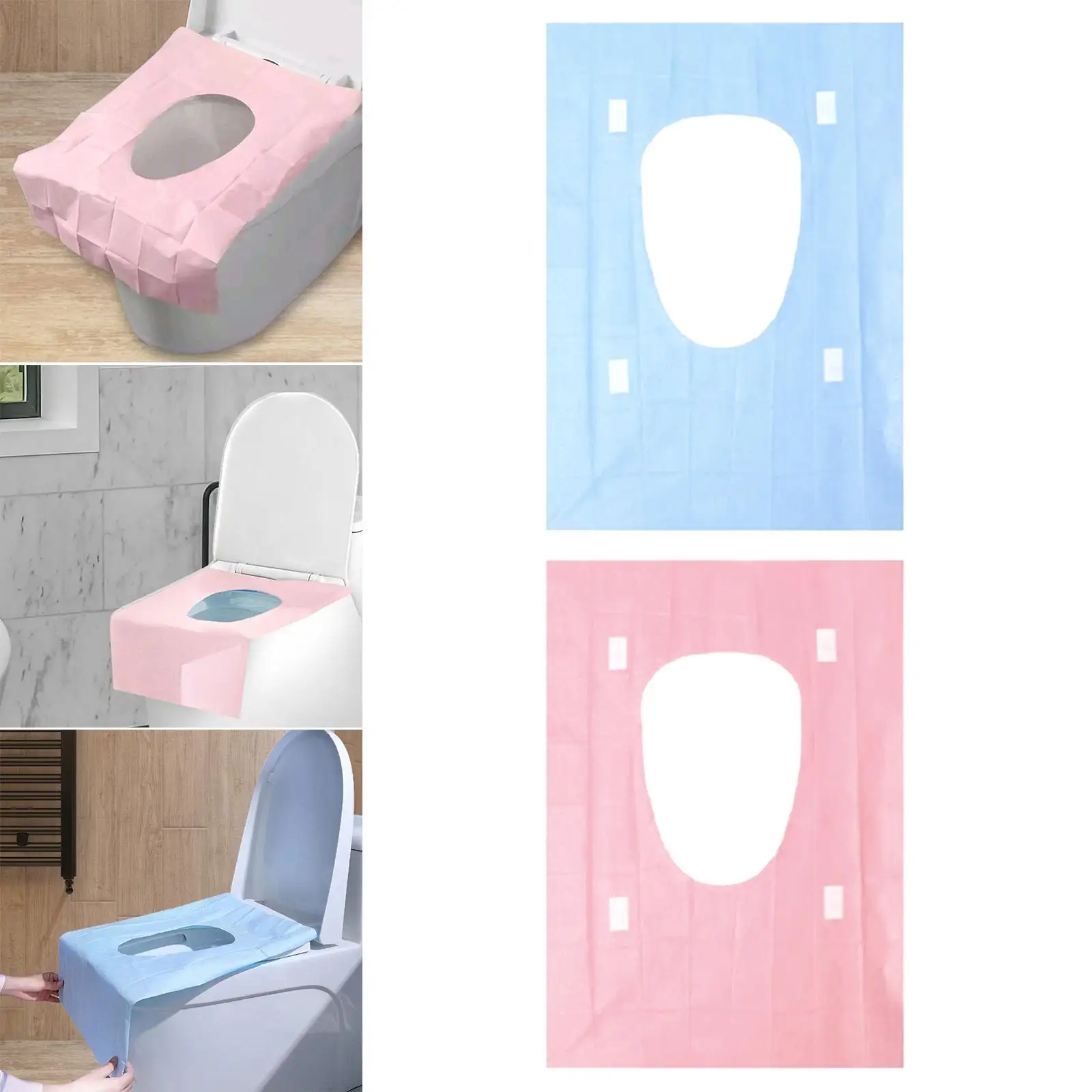 20 Pieces Toilet Seat Covers Disposable Firmly Fixed Liners for Camping