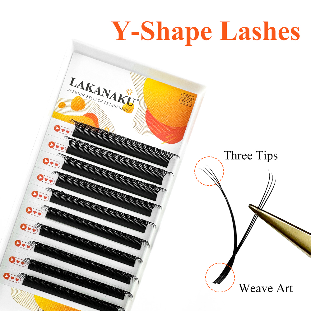 Best of LAKANAKU Y Volume Lashes Extensions Cilia And Brazilian Volume YY Russian Eyelash Private Label Supplies Makeup Wholesale Reviews & Tips - Image 6