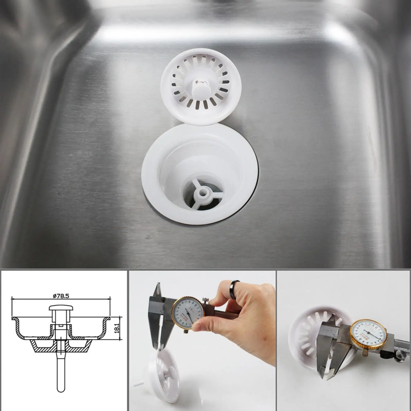 Replacement Kitchen Sink Strainer Stopper Kitchen Sink Accessories Water Basin Sink Drainer Strainer for Wash Basin Bathtub Home