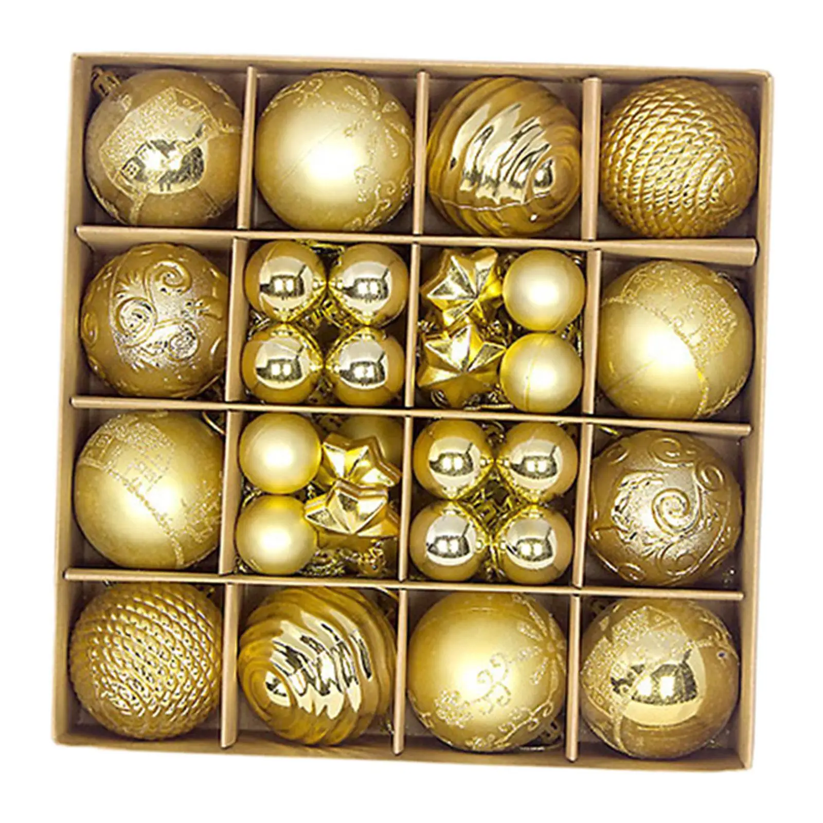 44Pcs Christmas Ball Ornaments Set DIY for Holidays New Year Party Supplies