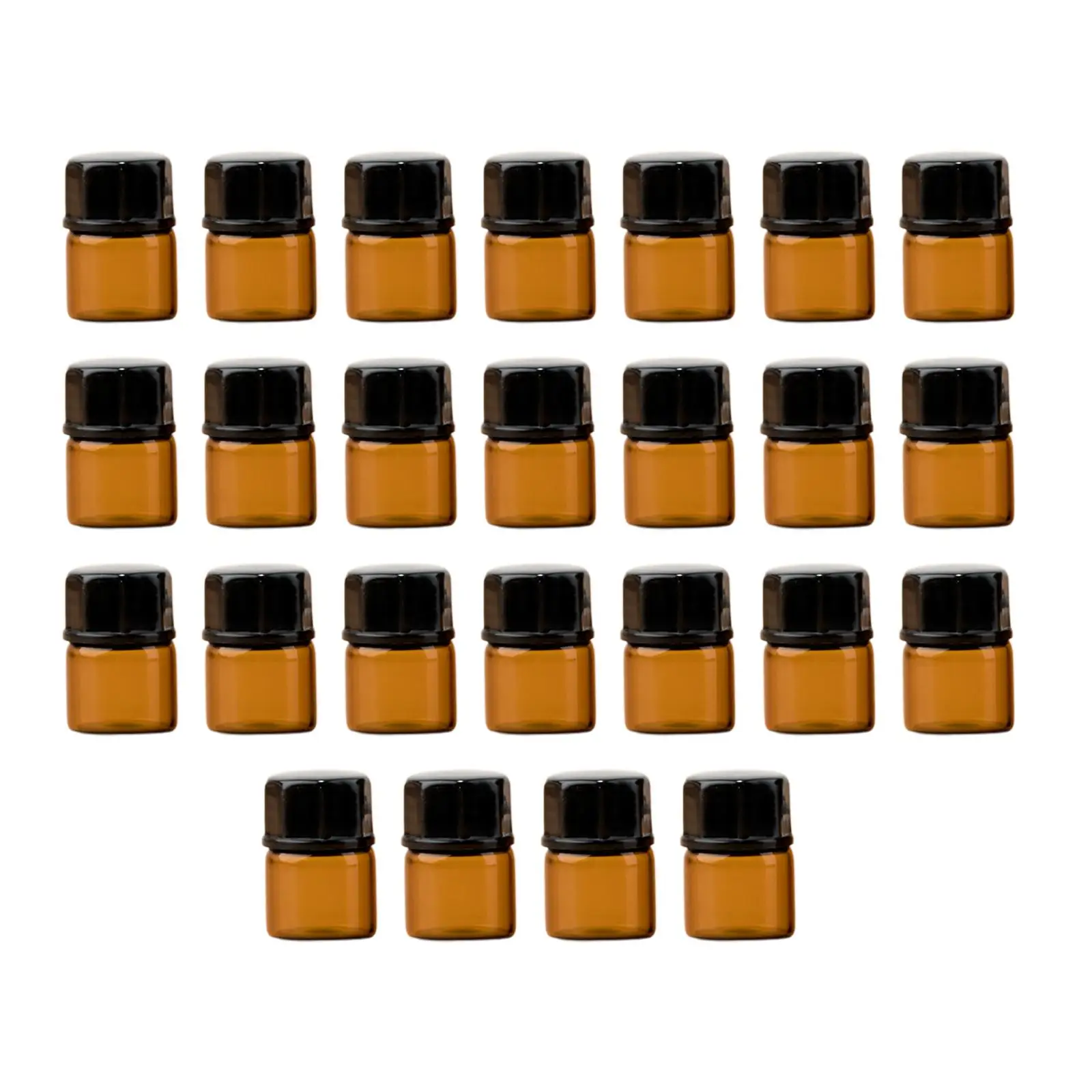 25Pcs Empty Massage Oils Vials Durable Portable Small Refillable for Liquid