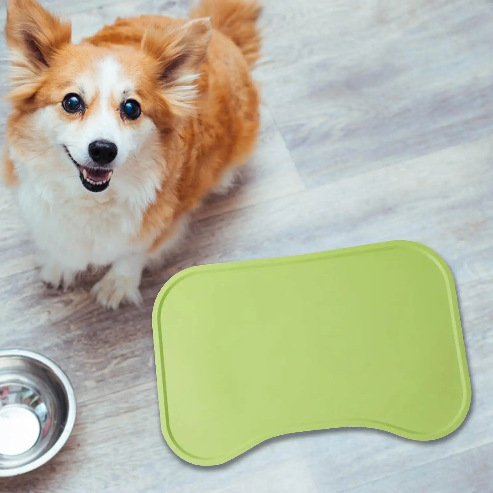 Pet Dog Food Mat, Cat Placemat Feeding Mat Dish Tray Pad, Waterproof with Raised Edges Non Slip for Dogs and Cats