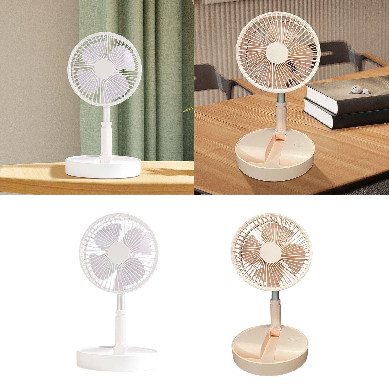 Portable Standing Fan 4 Speeds Desk Fan for Camping Traveling Indoor Outdoor