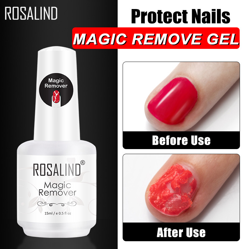 Best of ROSALIND Gel Polish Remover Tool Kit Quickly Remove Enamel Art Decraotion And Base Top Coat In A Few Seconds 15ML Reviews & Tips