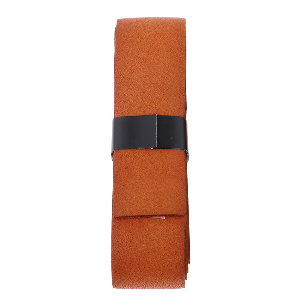 Tennis Racket Handle Grips Anti-Slip Cowhide  Tape, Dark Brown