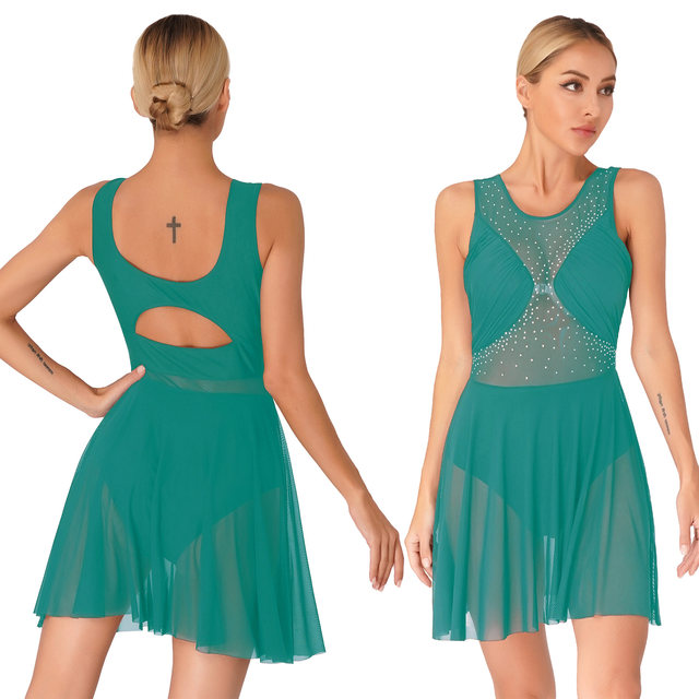 Vestito Da Pattinaggio Sul Ghiaccio Per Ragazze Body Da Ginnastica Ritmica Senza Maniche Rosso Costumi Da Gara Di Pattinaggio Artistico Abbigliamento Sportivo Per Pattinaggio A Rotelle,Rosso,4_6Years - 5