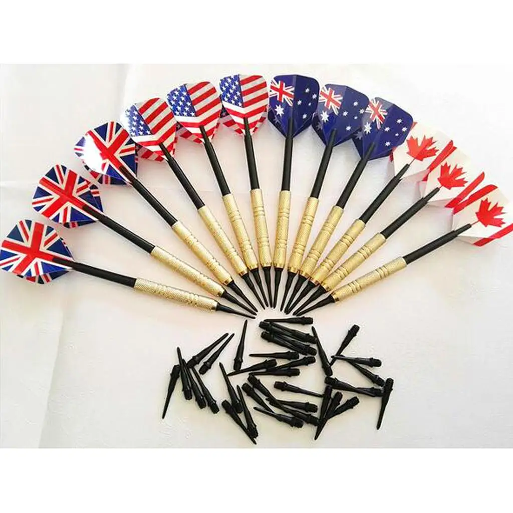 12Pcs National Flag Flights Soft Tip Darts 14g For Electronic Dart board Home office relax entertainment games