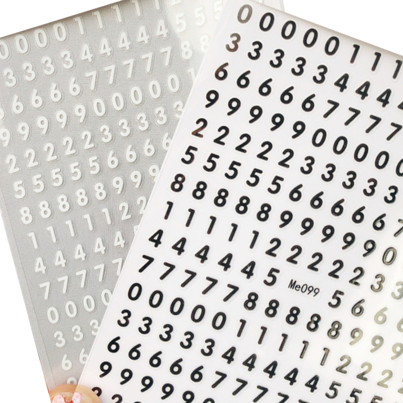 Description Picture 2 of itemNumbers Decals Roman 26 English Alphabet 3D Self-adhesive Nail Art Decal Sticker Word Small Letter Nail Tattoos Decal Stickers