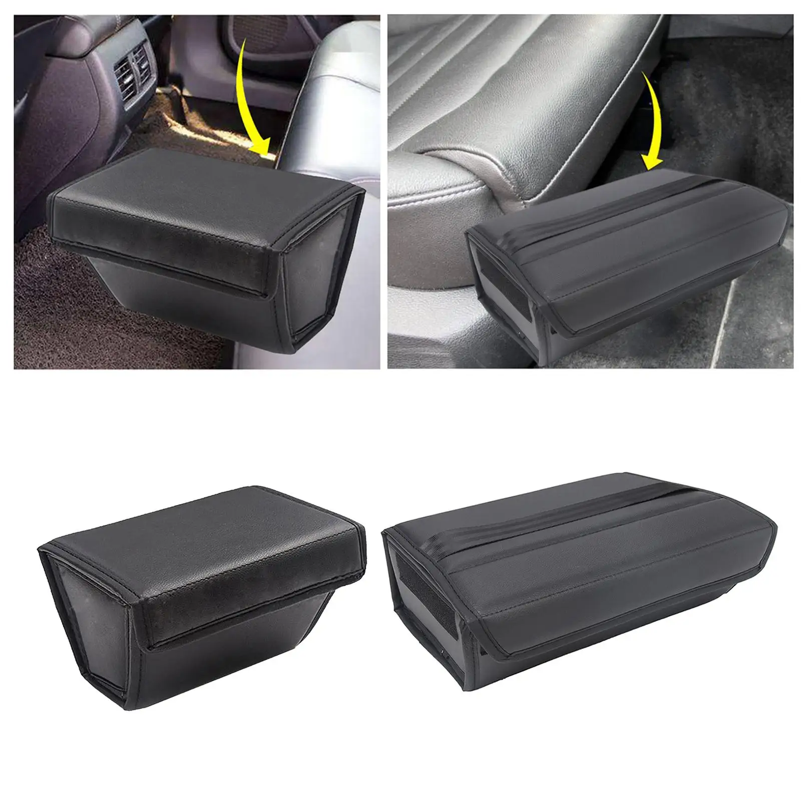 Car Interior Seat Crevice Box Storage Organizer PU Leather WaterUnder