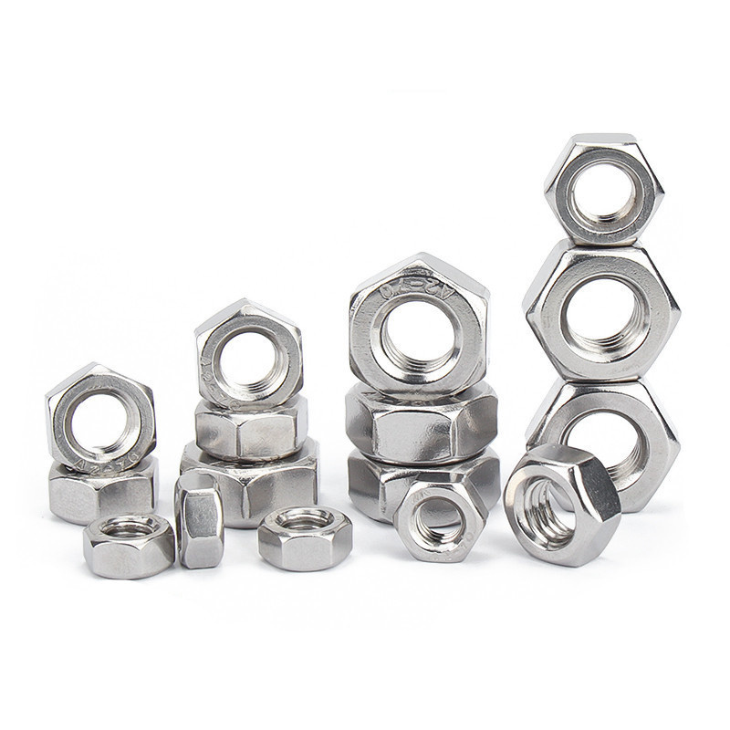 Description Picture 4 of item10pcs/lot 304 Stainless Steel Hex Hexagon Nuts DIN555 M2 M2.5 M3 M3.5 M4 M5 M6 M8 M10