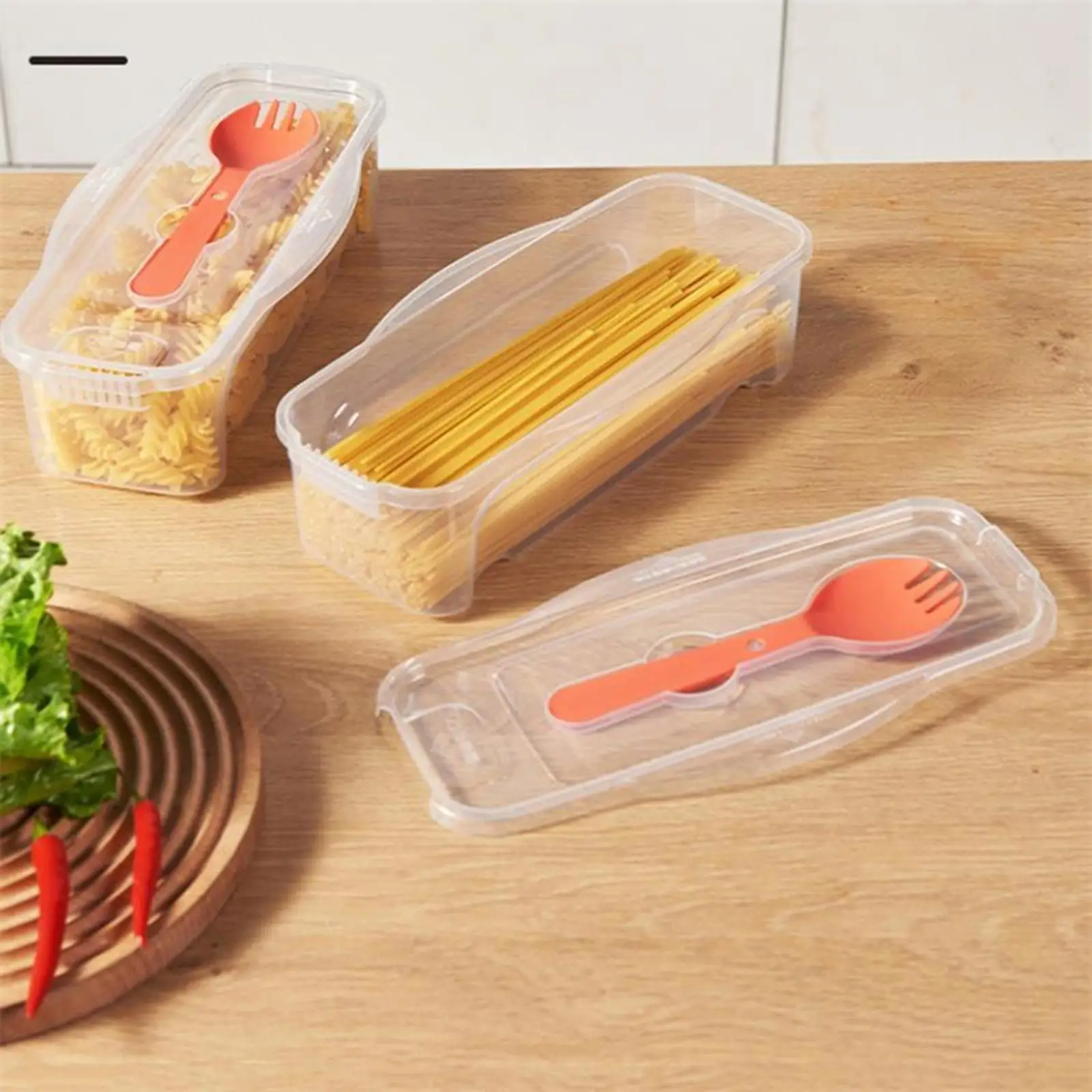 Microwave Pasta Containers Cooker with Strainer for Personal Office Dorms