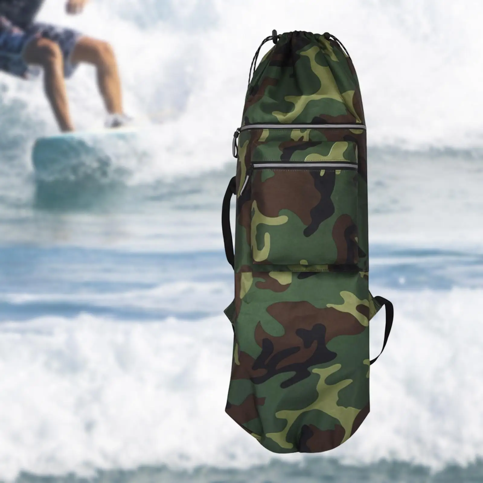 Skateboard Backpack Bag Skiboard Handbag Adjustable Straps Folding Durable with