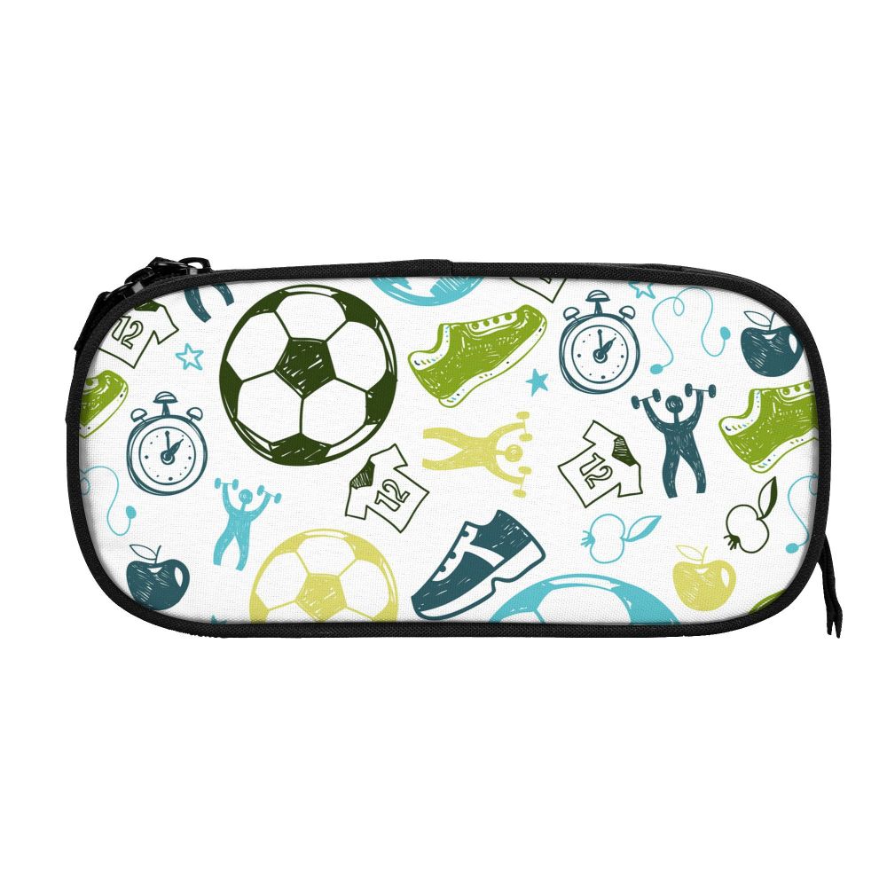 Kawaii futebol esporte padrão futebol lápis casos