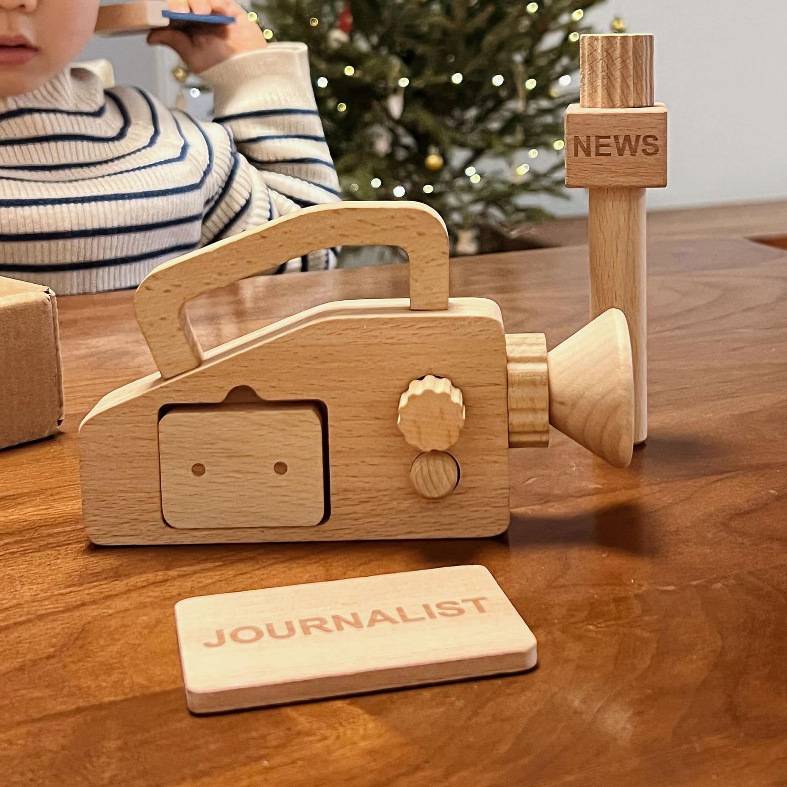 Reporter Pretend Toy New Year Gifts Role Play Props Kids Toy for Kids Social Skill Creativity Communication Skill Imagination