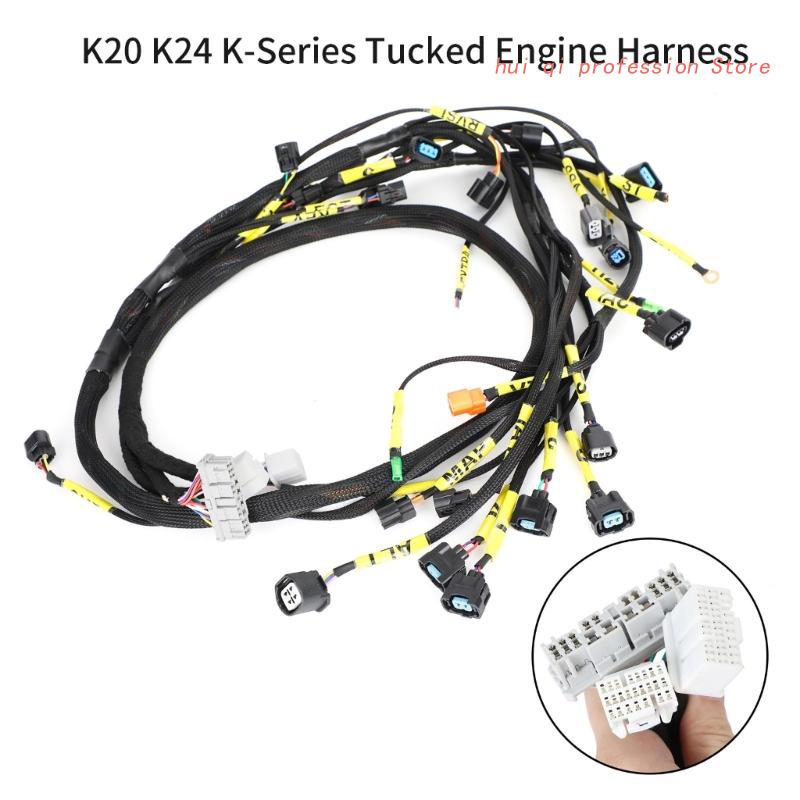 Geeignet für k-swap K20-K24 k-series EK-EG ep3 2001-2005 motor umwandlung kabelbaum flexible swap-umwandlung verdrahtung – Detail 8