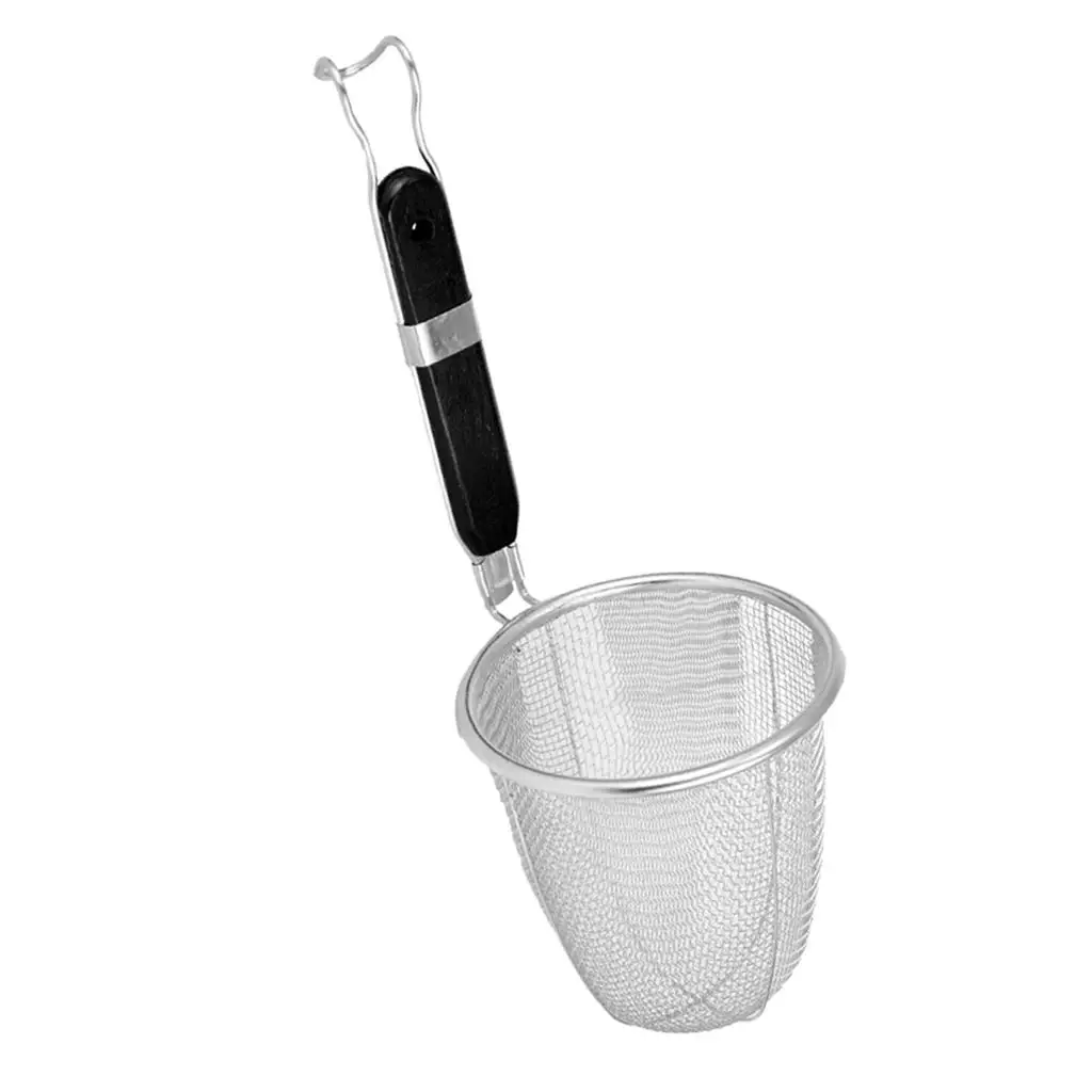 Colander Ladle Pasta Soup Hot Pot Stainless Steel BBQ Grill Cooking Tool for Frying Food, Spaghetti, Noodle Oil 