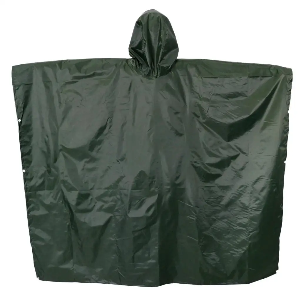 Outdoor Rain Poncho Waterproof 3 in 1 Poncho Camping Tent Raincoat with Hood