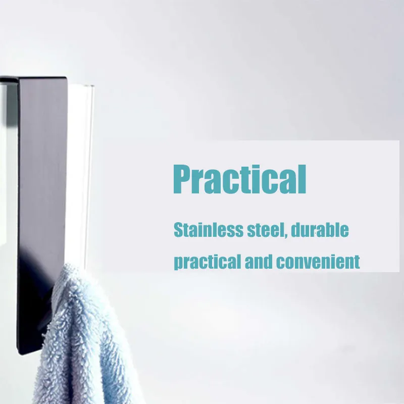 Description Picture 6 of item1/2/3PCS Stainless Steel Hooks for Shower Door Behind Door Towel Rack S Shape Bathrobe Rack Towel Hooks Bathroom Accessories